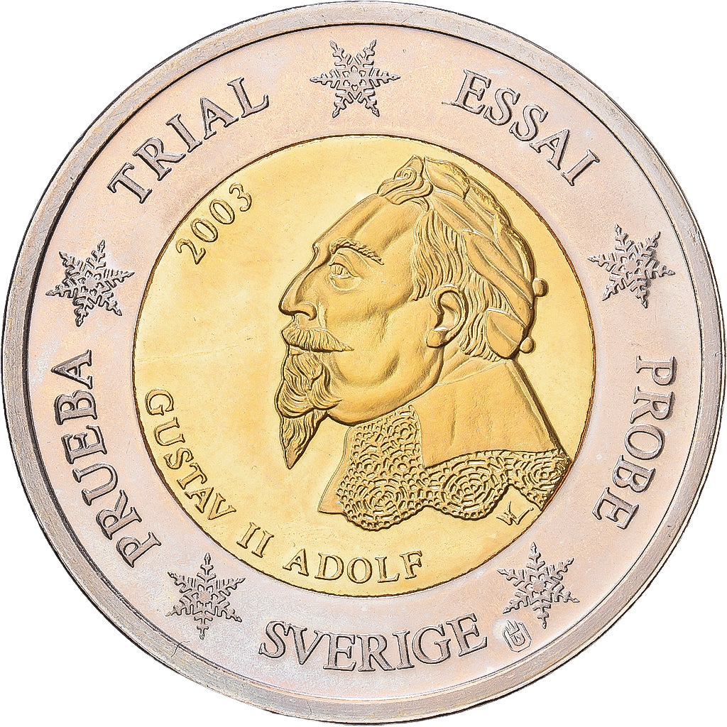 Suécia, 2 Euro, Fantasy euro patterns, Essai-Trial, 2003, Bimetálico, MS(64)