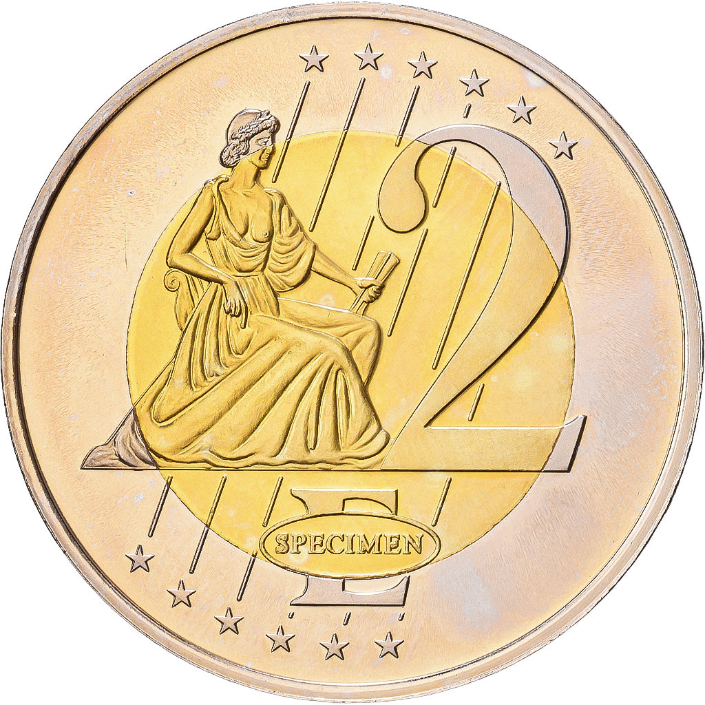 Dania, medal, 2 E, Essai-Trial, 2003, Bimetaliczny, MS(63)