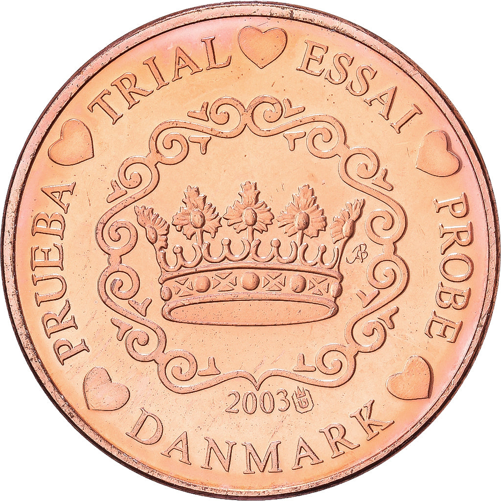 Danimarca, medaglia, 2 C, Essai Trial, 2003, Rame, SPL