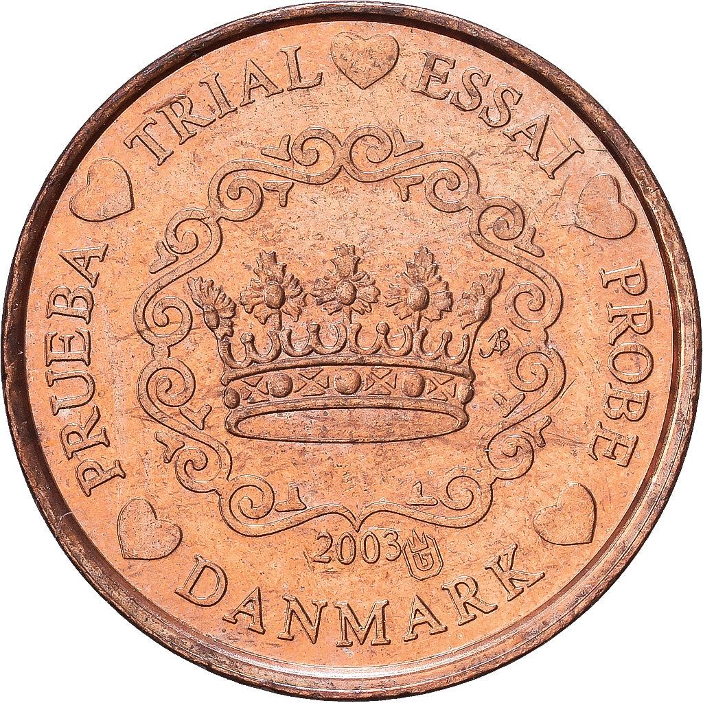 Denmark, Medal, 1 C, Essai Trial, 2003, Copper, MS(63)