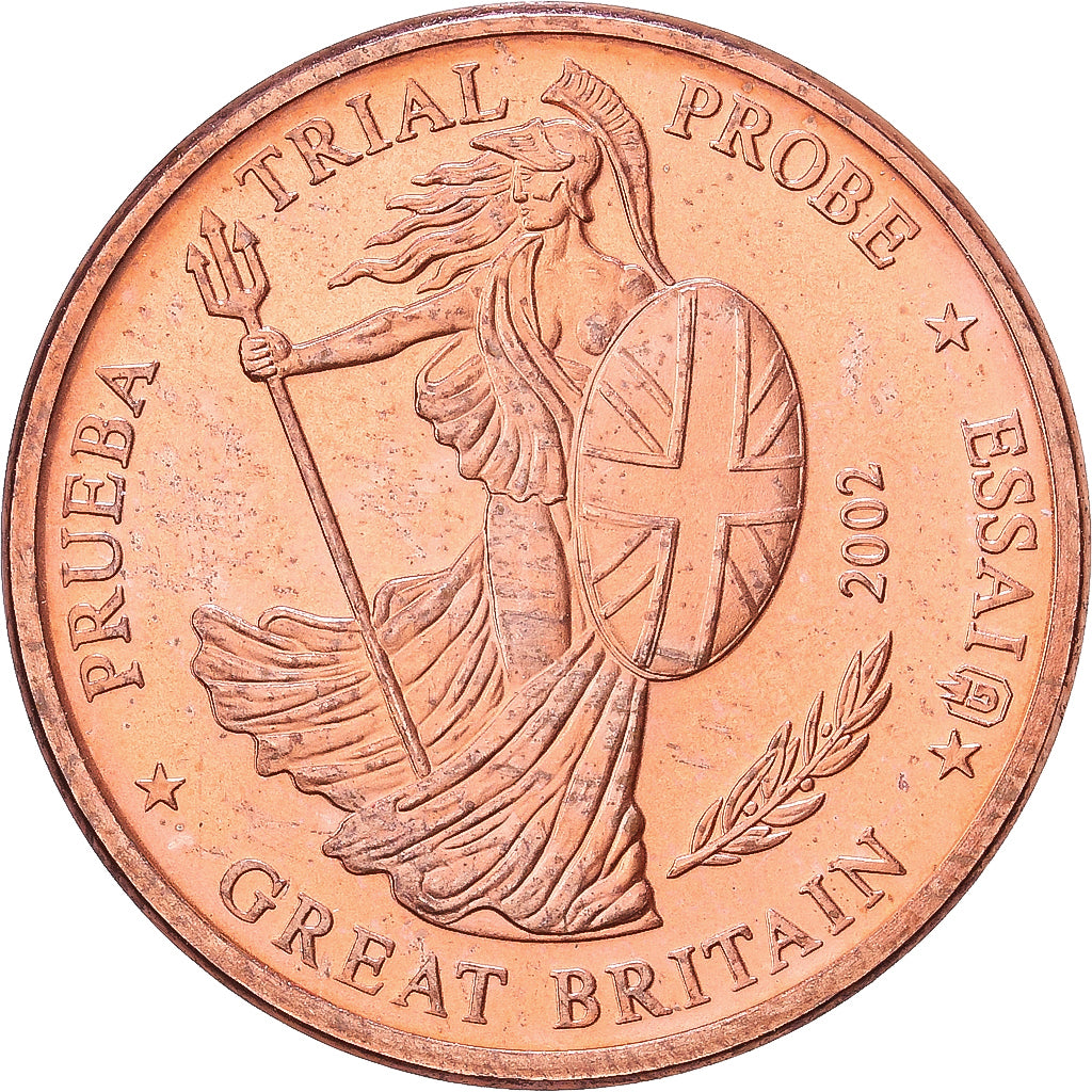 Grã-Bretanha, medalha, 1 C, Essai Trial, 2002, Cobre, MS(65-70)