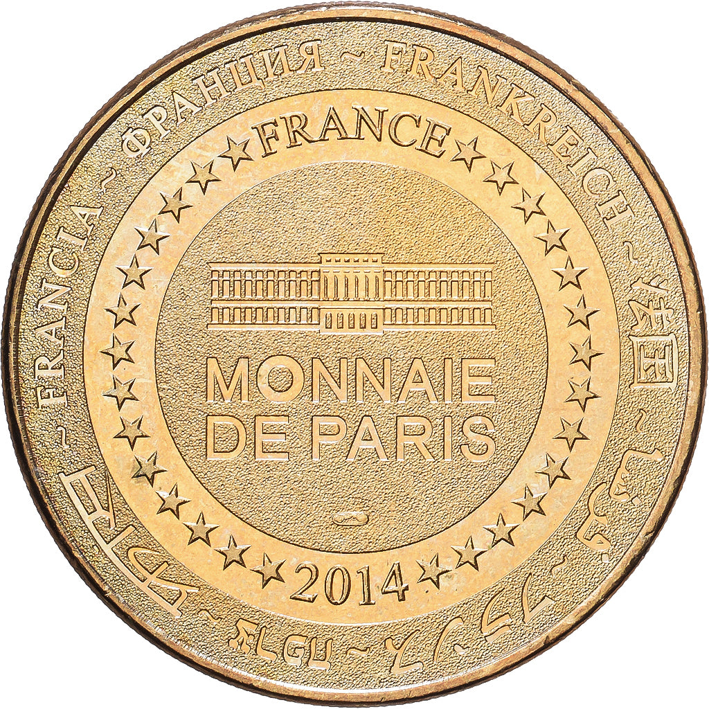 Francia, zeton, 75/ Paris - Musée Grévin - Céline Dion, 2014, Aluminio y