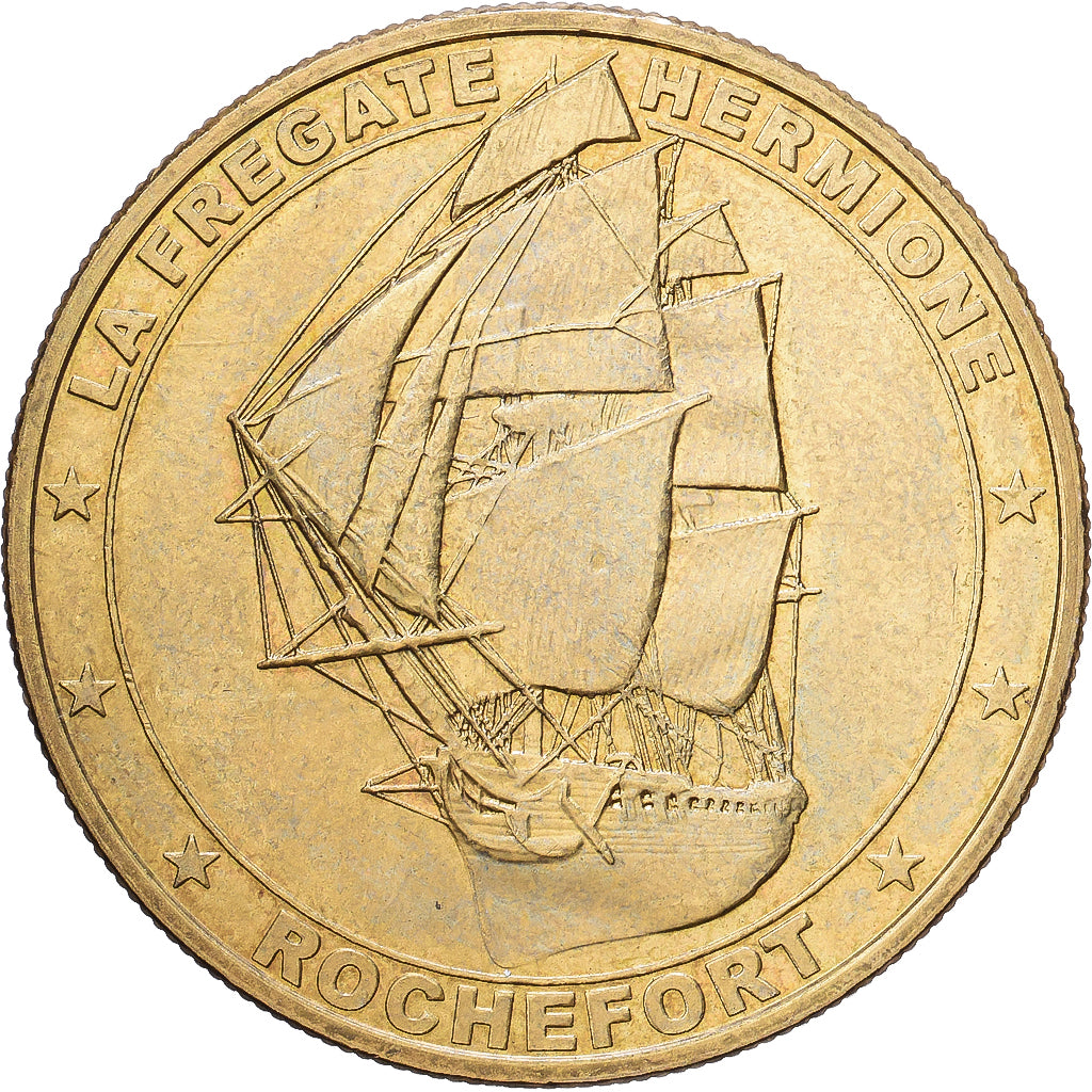 Frankrijk, Token, Rochefort - la frégate l'Hermione, 2010, Copper-nickel