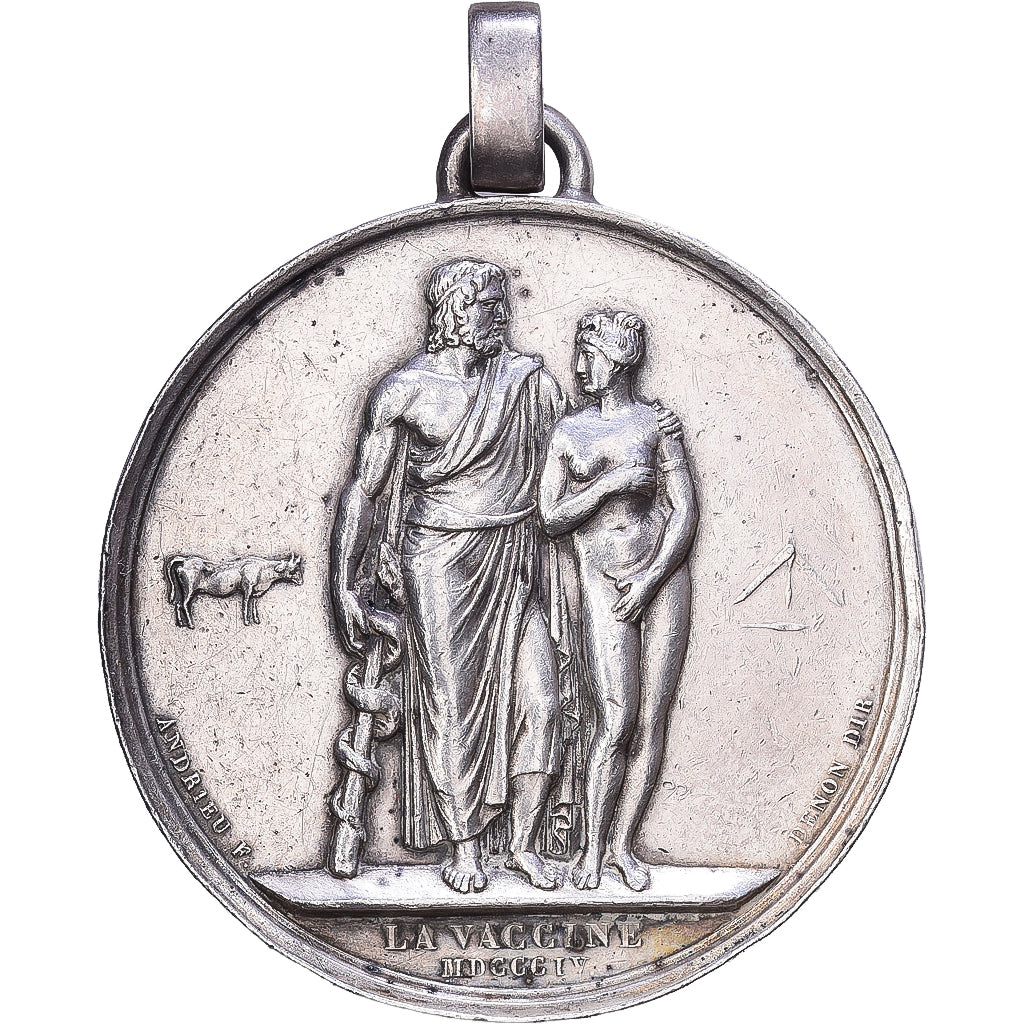 France, Médaille, La Vaccine, Saint Chamont, Corrèze, 1866, Argent, TTB+