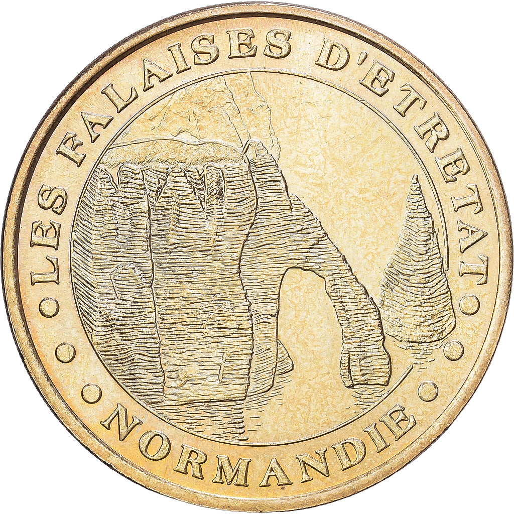 Frankreich, betaalpenning, Falaises d'Etretat, Normandie, 2005, Copper-nickel