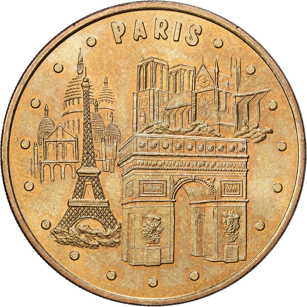 Francia, zeton, Paris - Les 4 monuments, 2003, Aluminio y cuproníquel, MDP, EBC
