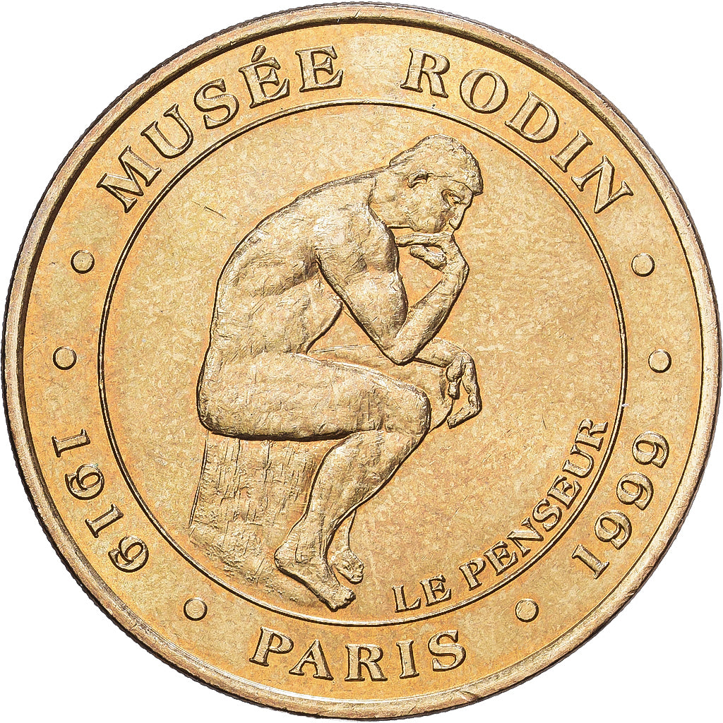 Francia, zeton, Paris - Musée Rodin - Le Penseur, 2003, Aluminio y