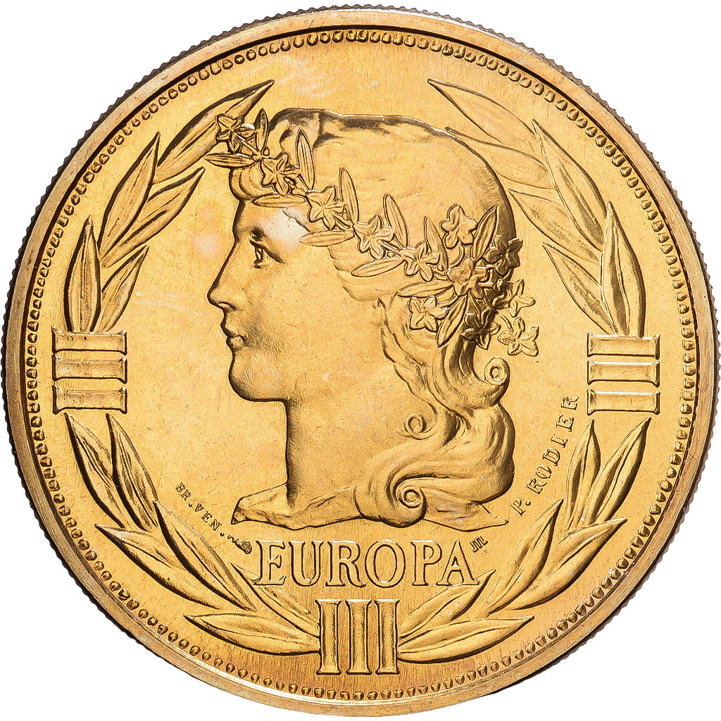 France, Médaille, Ecu Europa, Marianne, 1992, Cupronickel doré, SPL+, Rodier
