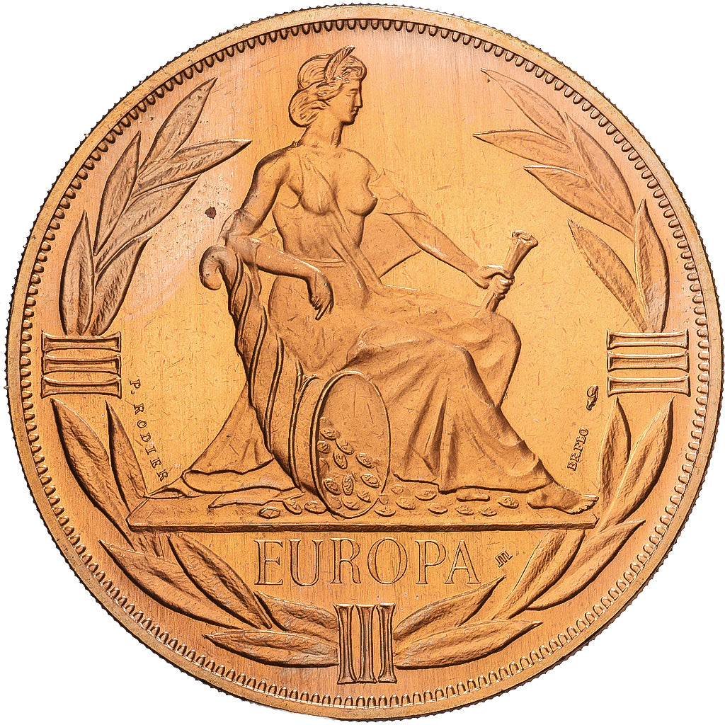 France, Médaille, Ecu Europa, Europe Assise, 1984, Cupronickel doré, FDC