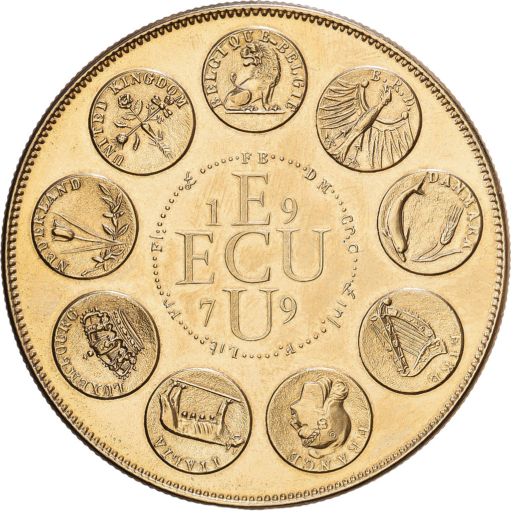 France, Médaille, Ecu Europa, 1979, Cupronickel doré, SPL, Rodier