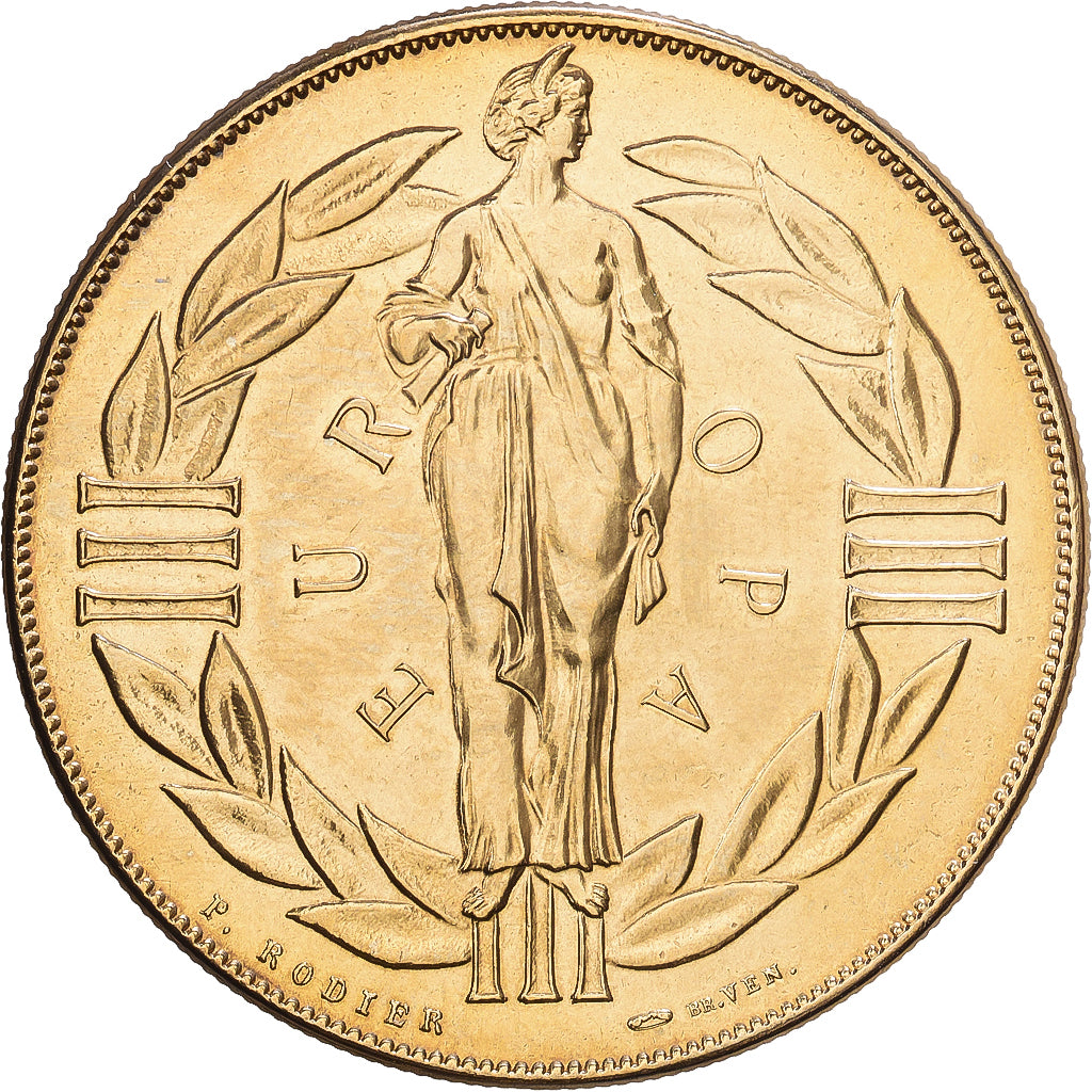 France, Médaille, Ecu Europa, 1979, Cupronickel doré, SPL, Rodier