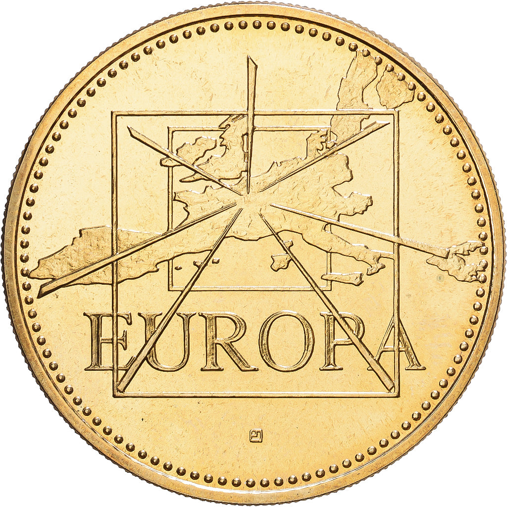 Francia, medaglia, Ecu Europa, 1995, Doratura in rame-nichel, Jimenez, SPL