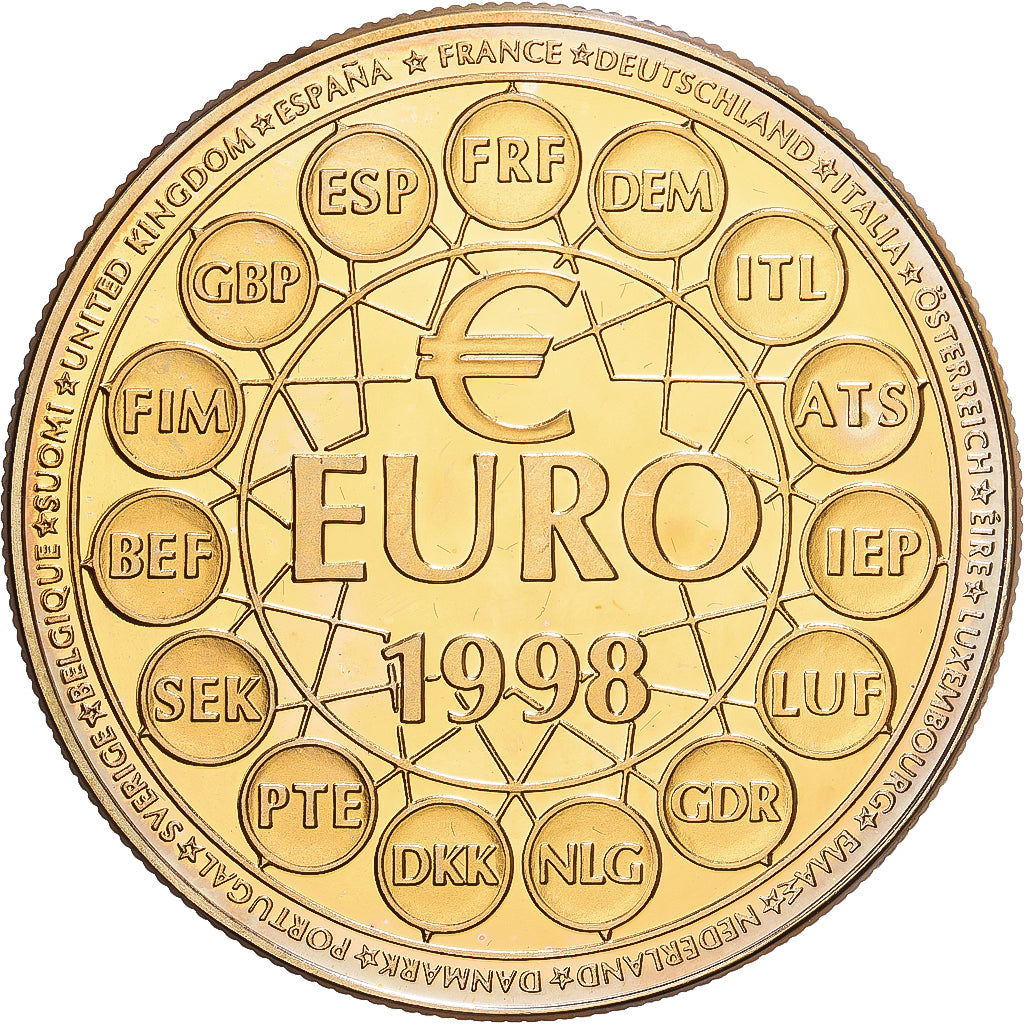 France, Médaille, Europe, 20 Euro Essai, 1998, Gilt Bronze, SPL+