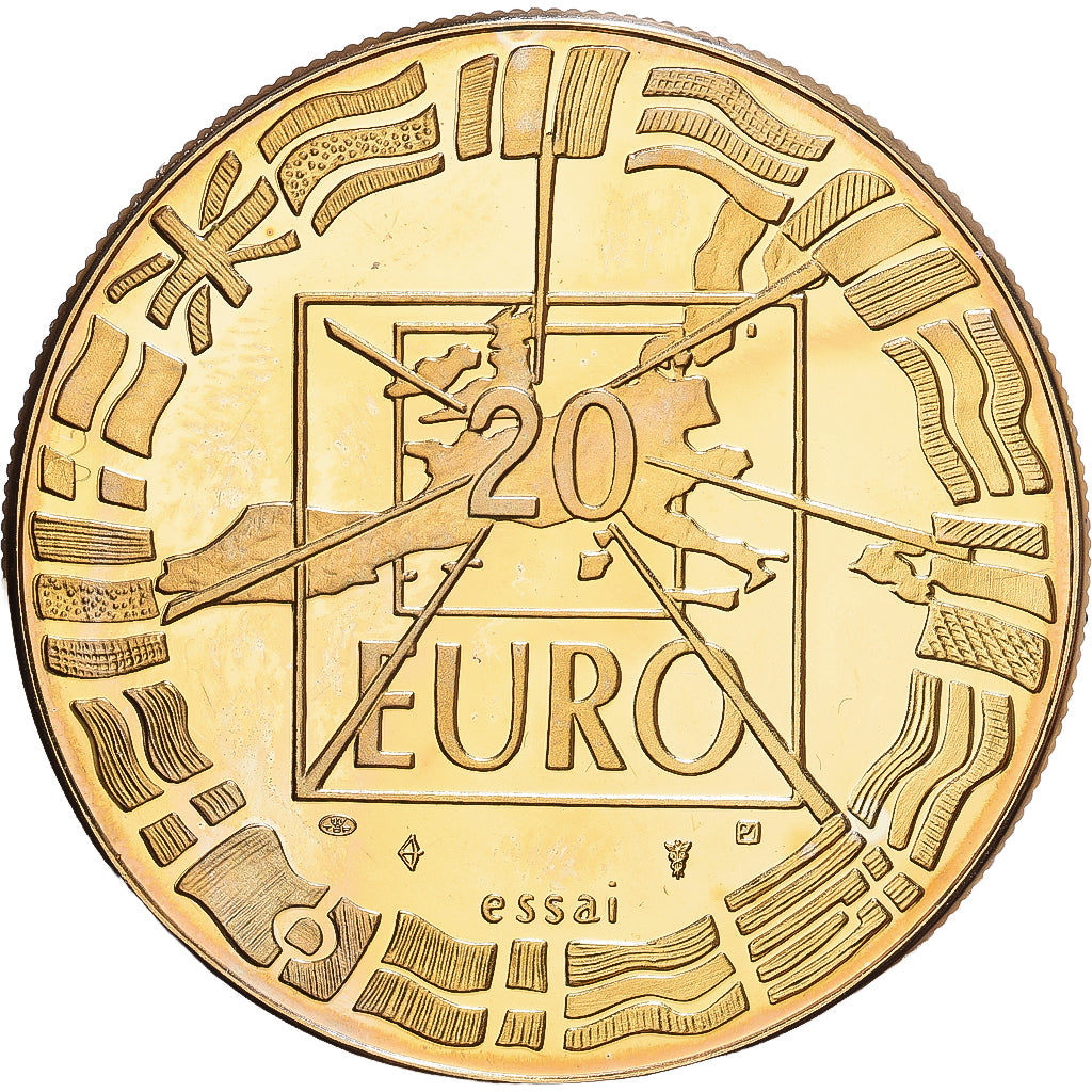 France, Médaille, Europe, 20 Euro Essai, 1998, Gilt Bronze, SPL+