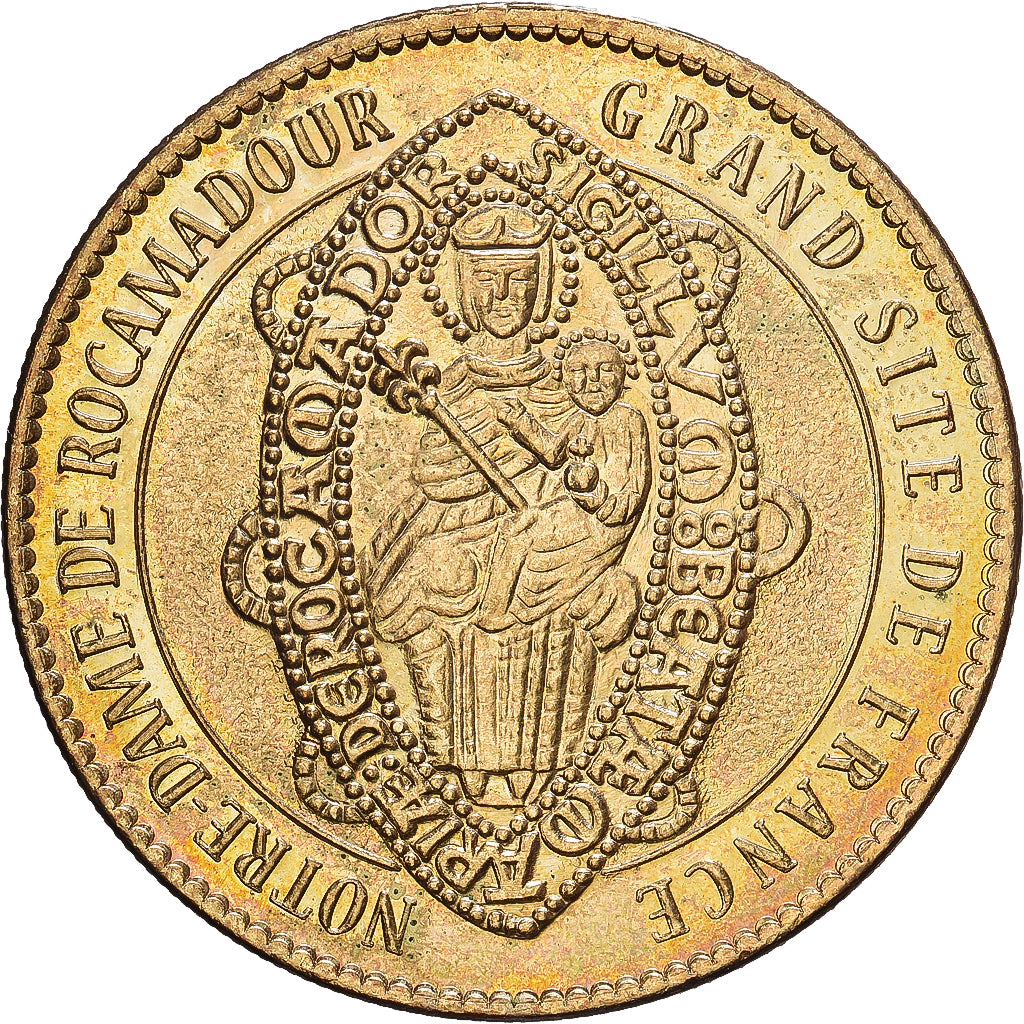 França, Token, Notre Dame de Rocamadour, Cuproníquel Alumínio, AU(55-58)
