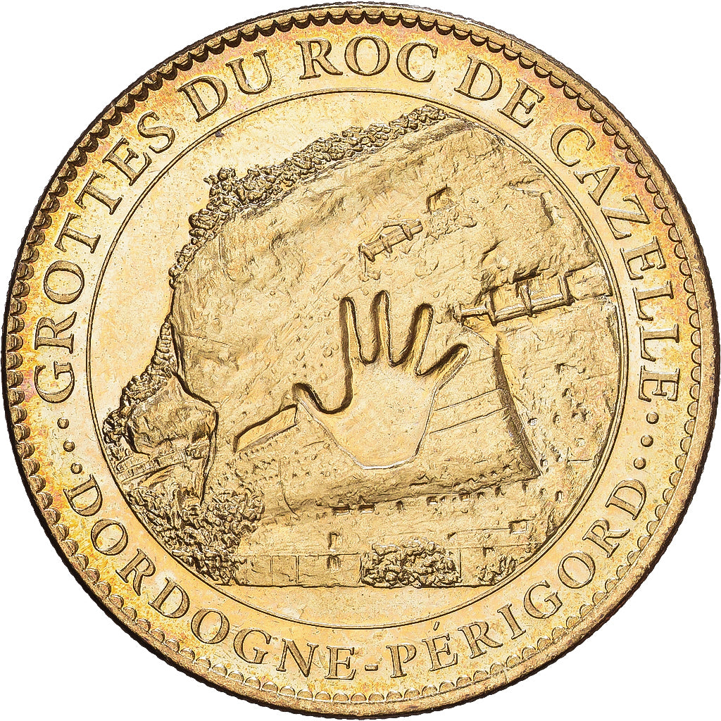 Francia, zeton, Grotte du Roc de Cazelle, Dordogne, Aluminio y cuproníquel, EBC