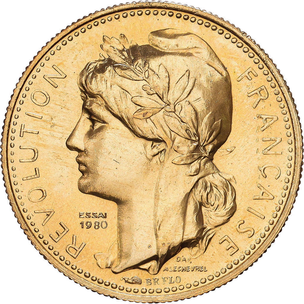 France, Medal, Bicentenaire de la Prise de la Bastille, 1989, Gilt Bronze