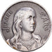 Francia, medalla, Jeanne d'Arc, Bronce plateado, MBC