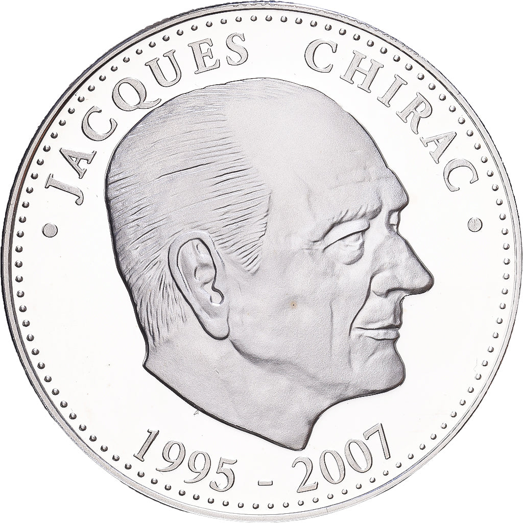 France, Medal, Les Présidents de la République, Jacques Chirac, 2007, Silver
