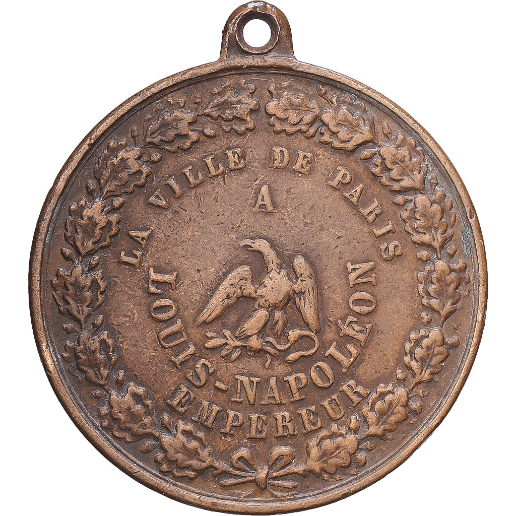 Francia, medaglia, La Ville de Paris à Louis-Napoléon, Ottone, BB