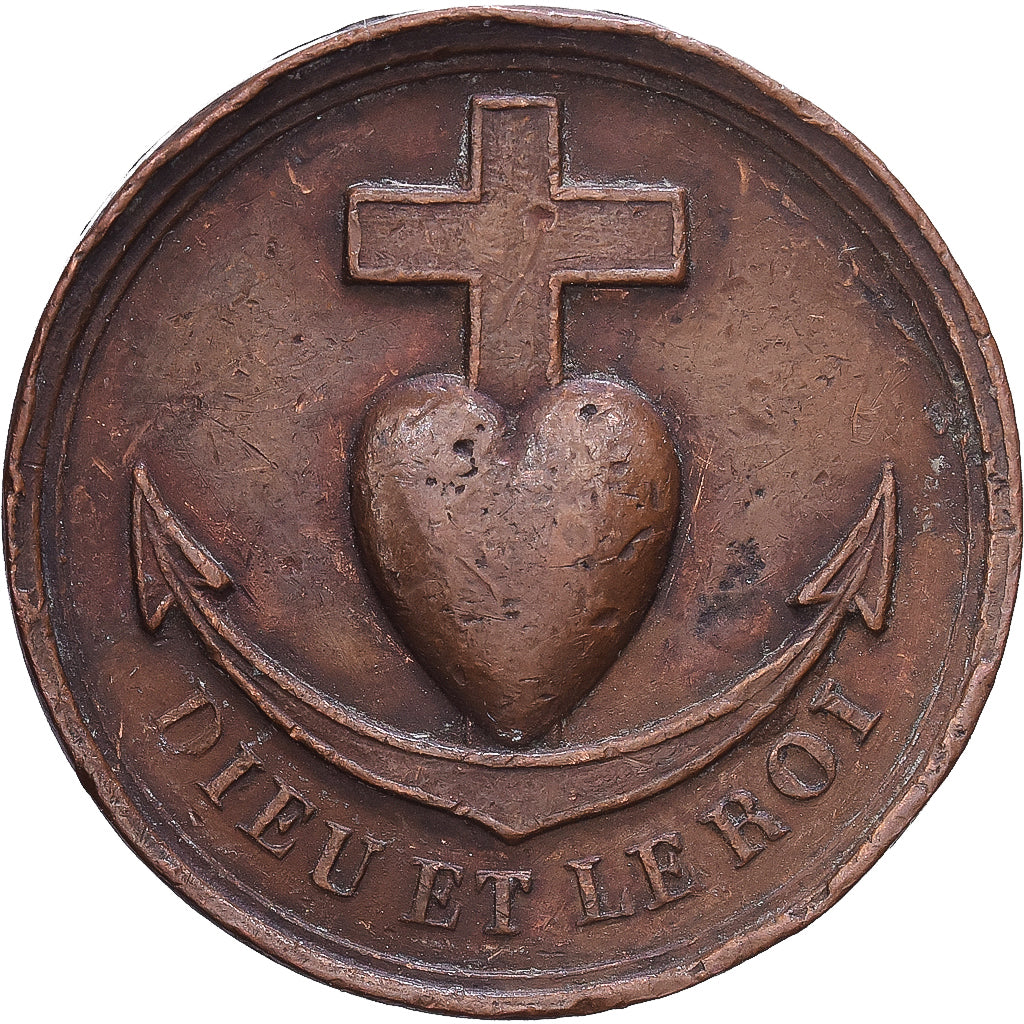 France, Medal, Henri Dieudonné V d'Artois, Propagande Royaliste, Copper