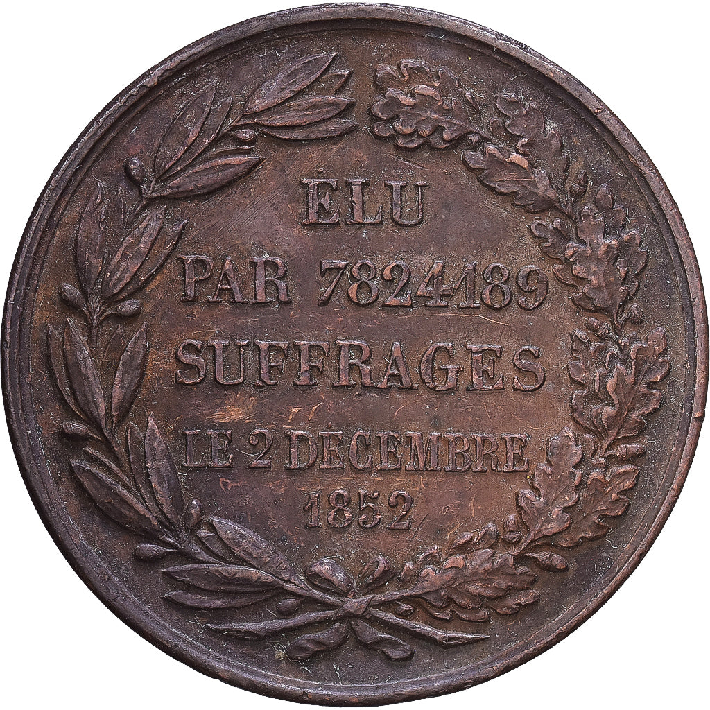 France, Medal, Napoléon III, Elu par 7824189 suffrages le 2 décembre 1852