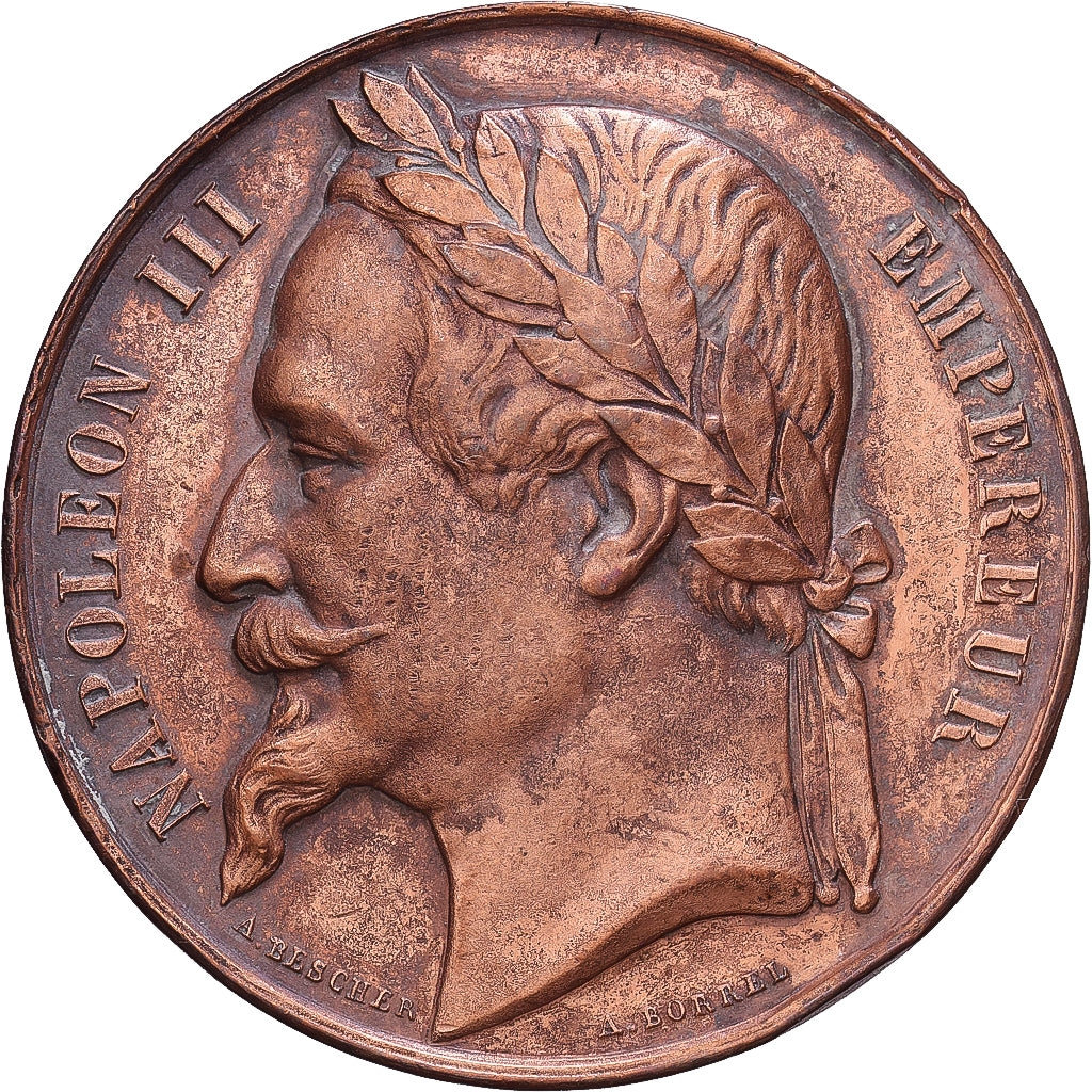 Frankreich, Medaille, Napoléon III, Ecole Impériale de Dessin, 1870, Kupfer
