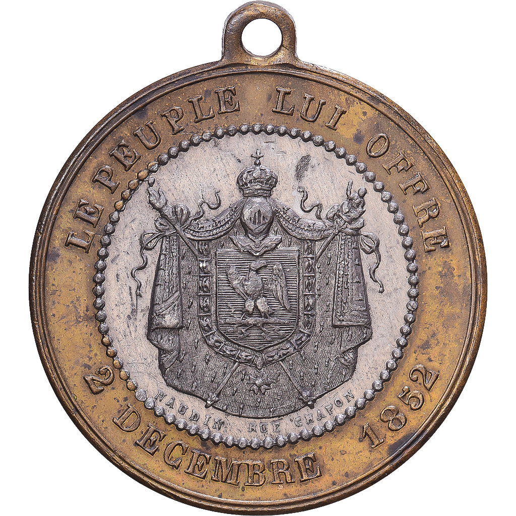 Frankreich, Medaille, Napoléon III, Election et proclamation de l'Empire, 1852
