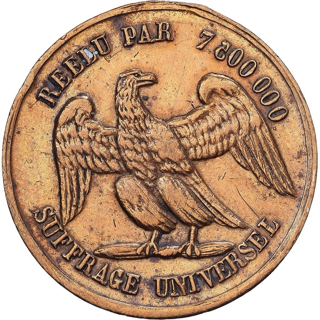 France, Médaille, Louis Napoléon Bonaparte Réélu au Suffrage Universel