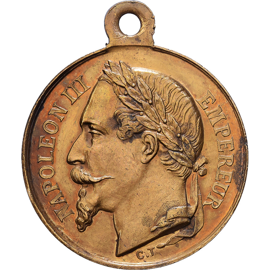 Frankrijk, Medaille, Napoléon III, Le Prince Impérial, Tin, ZF+
