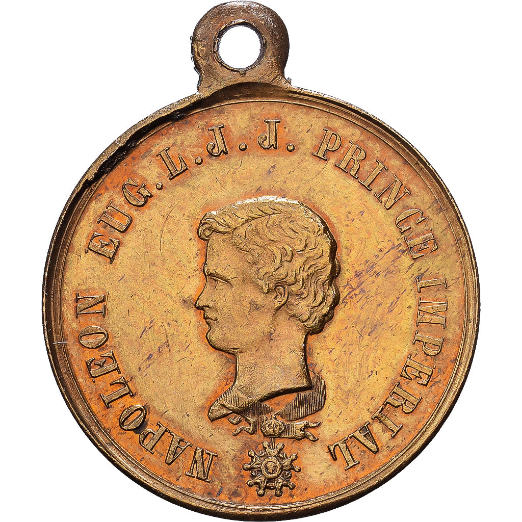Frankrijk, Medaille, Napoléon III, Le Prince Impérial, Tin, ZF+