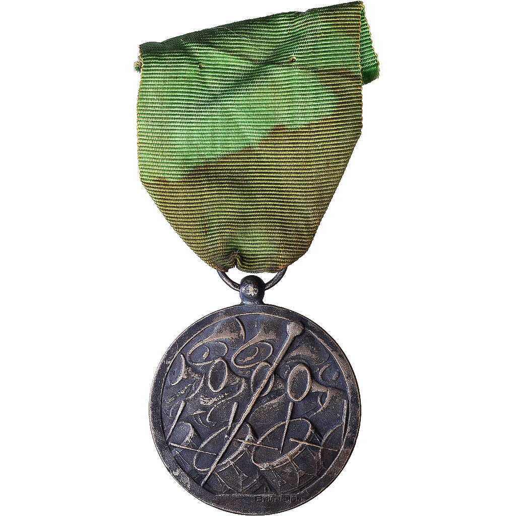 France, Union des Fanfares de l'Oise, Médaille, Good Quality, Bronze argenté