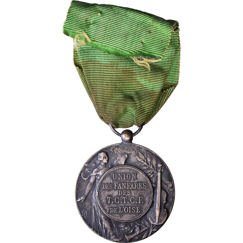 France, Union des Fanfares de l'Oise, Médaille, Good Quality, Bronze argenté