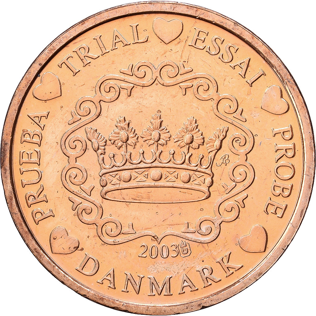Denmark, Medal, 5 C, Essai-Trial, 2003, Copper, MS(63)