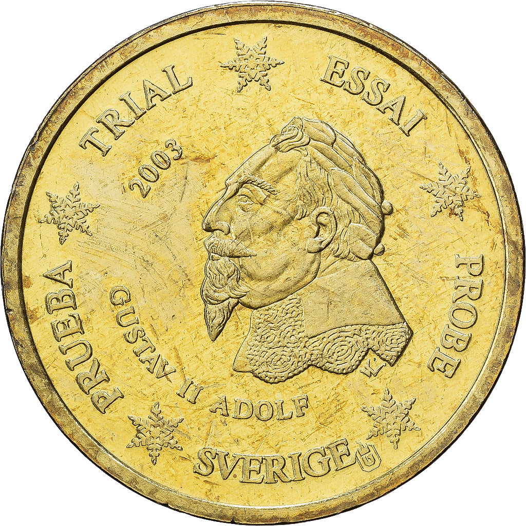 Schweden, Medaille, 10 C, Essai-Trial, 2003, Copper-Nickel Gilt, Gustav II, VZ