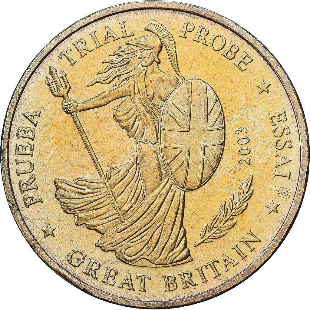 Wielka Brytania, medal, 50 C, Essai Trial, 2003, Pokryte Miedź- Nikiel