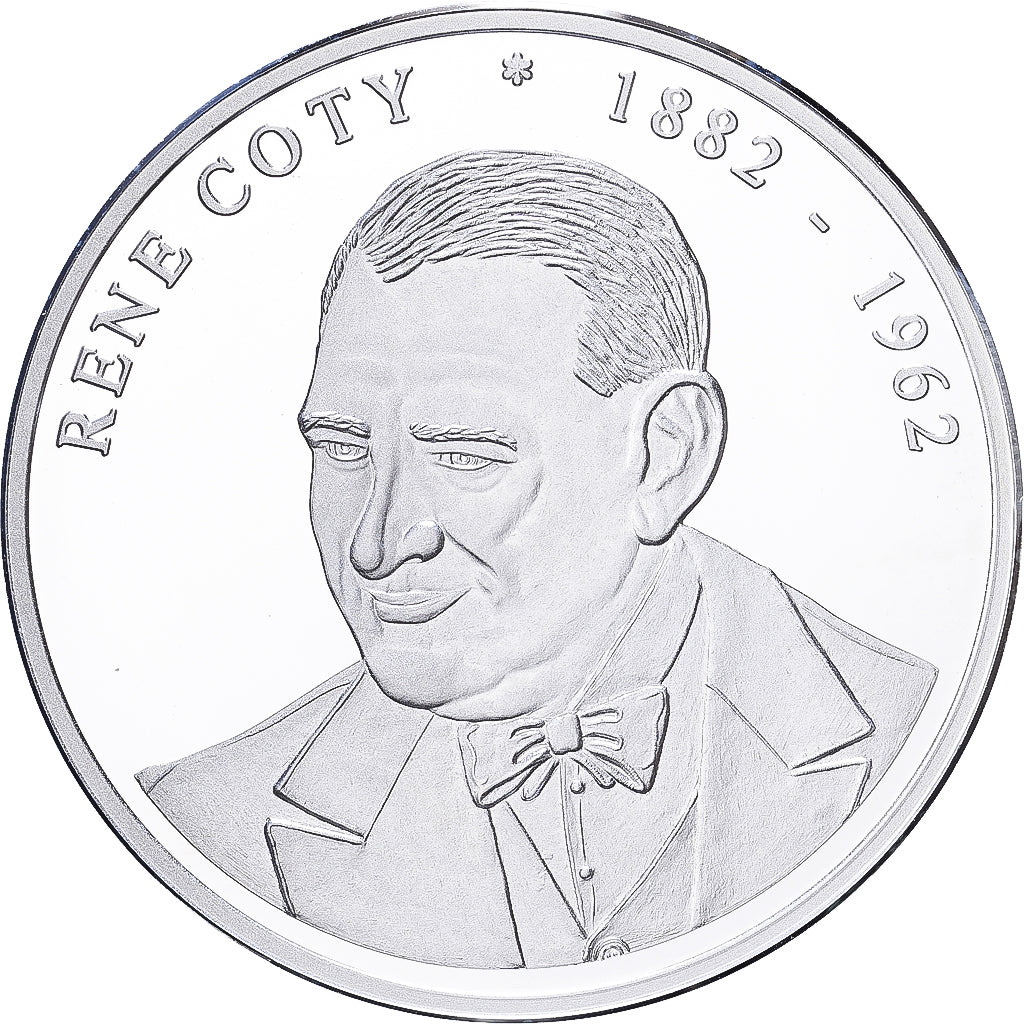France, Medal, Les Présidents de la République, René Coty, Silver, MS(64)
