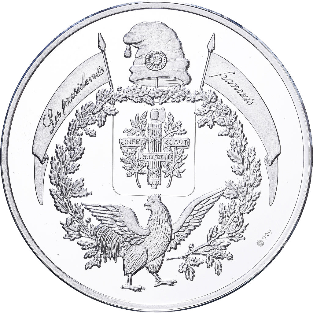 France, Medal, Les Présidents de la République, René Coty, Silver, MS(64)