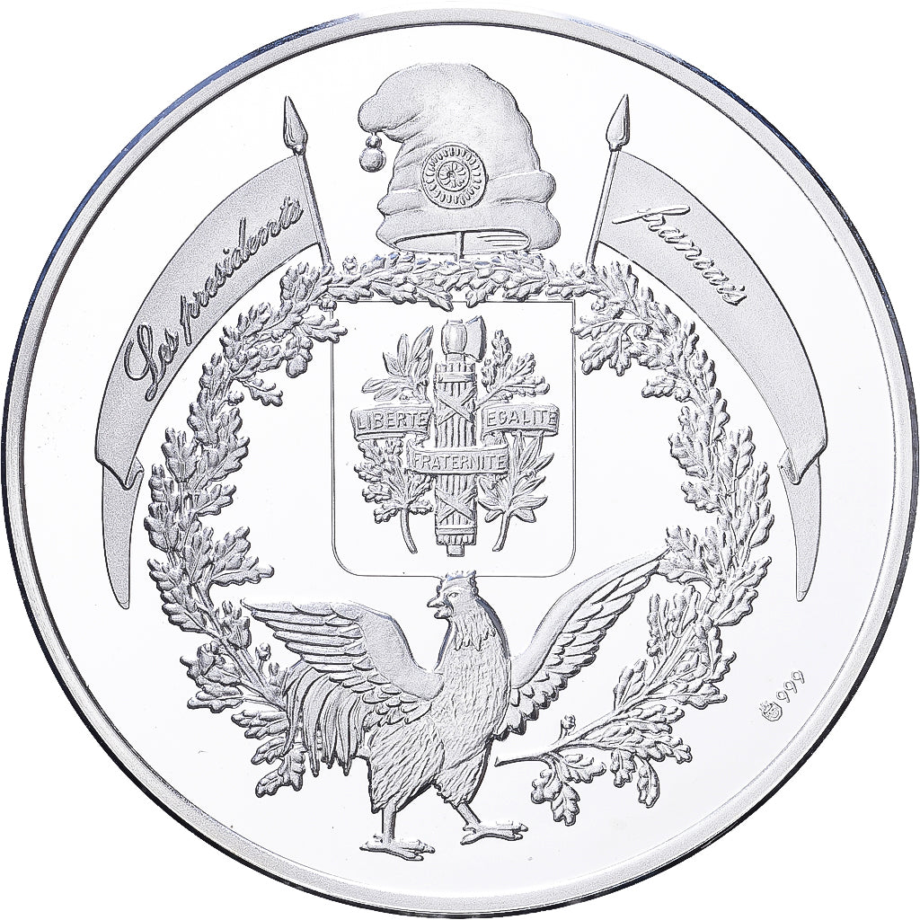 França, medalha, Les Présidents de la République, Georges Bidault, Prata
