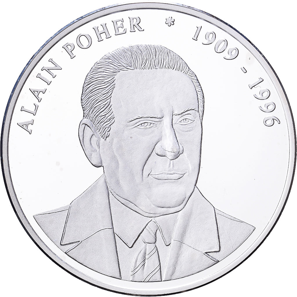 Frankreich, Medaille, Les Présidents de la République, Alain Poher, Silber
