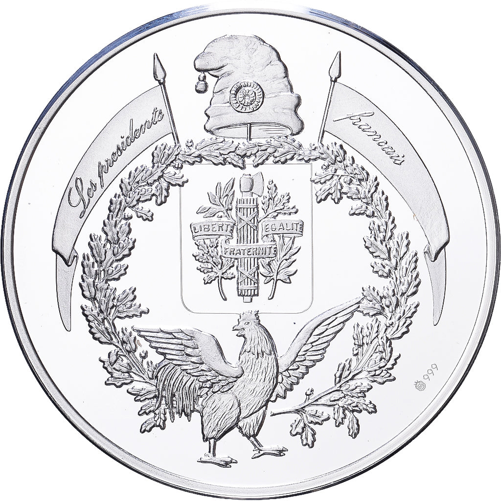 Frankreich, Medaille, Les Présidents de la République, Jacques Chirac, Silber