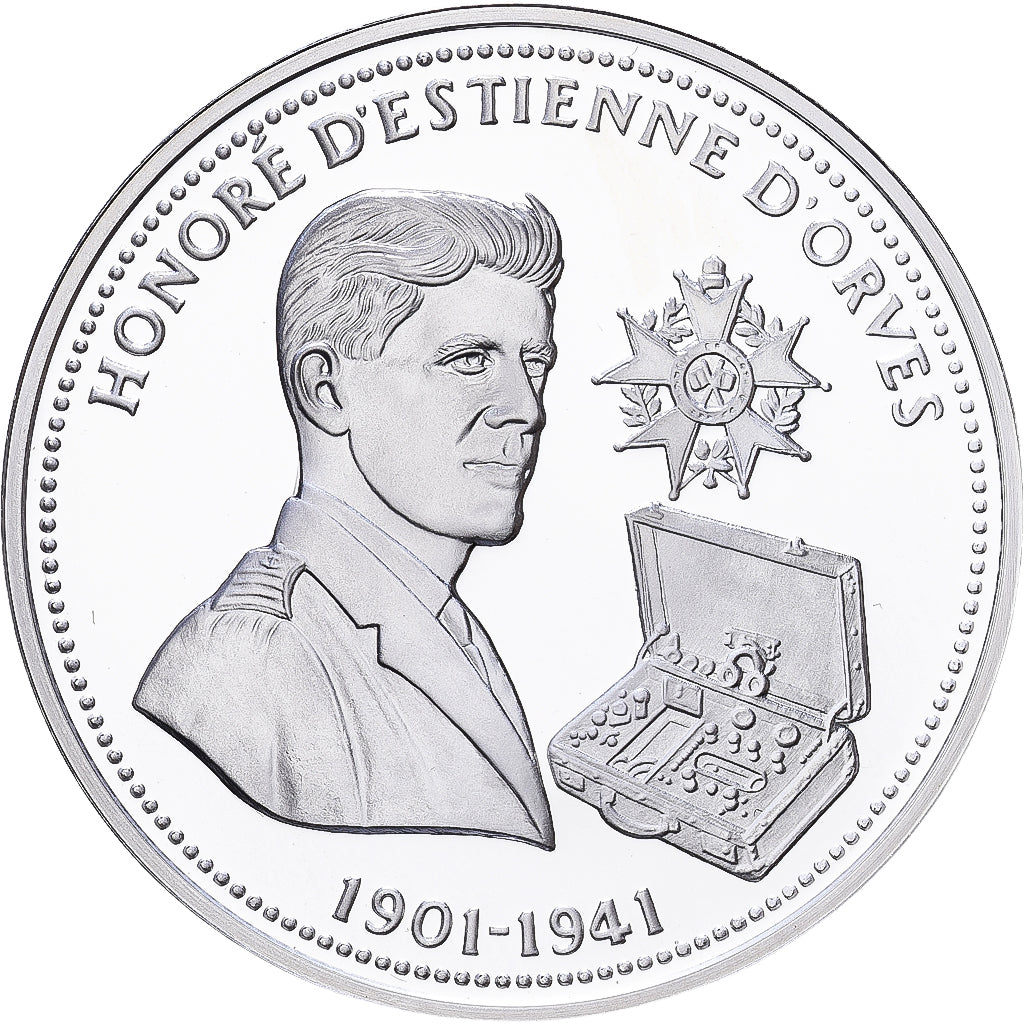 Francia, medalla, Seconde Guerre Mondiale, Honoré d'Estienne d'Orves, Plata
