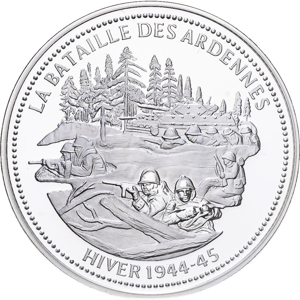 Francia, medalla, La Bataille des Ardennes, Plata, FDC