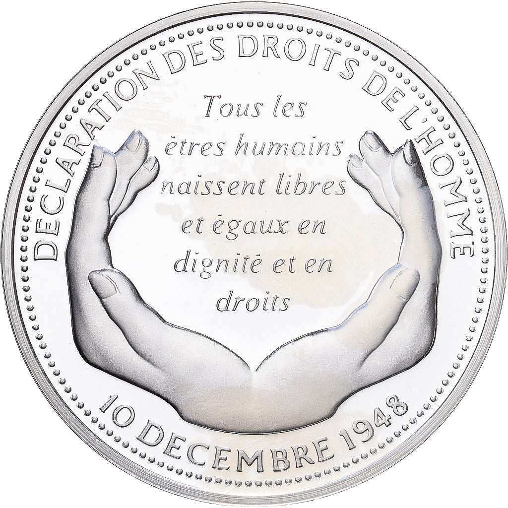 Francia, medaglia, Déclaration des Droits de l'Homme, Argento, FDC