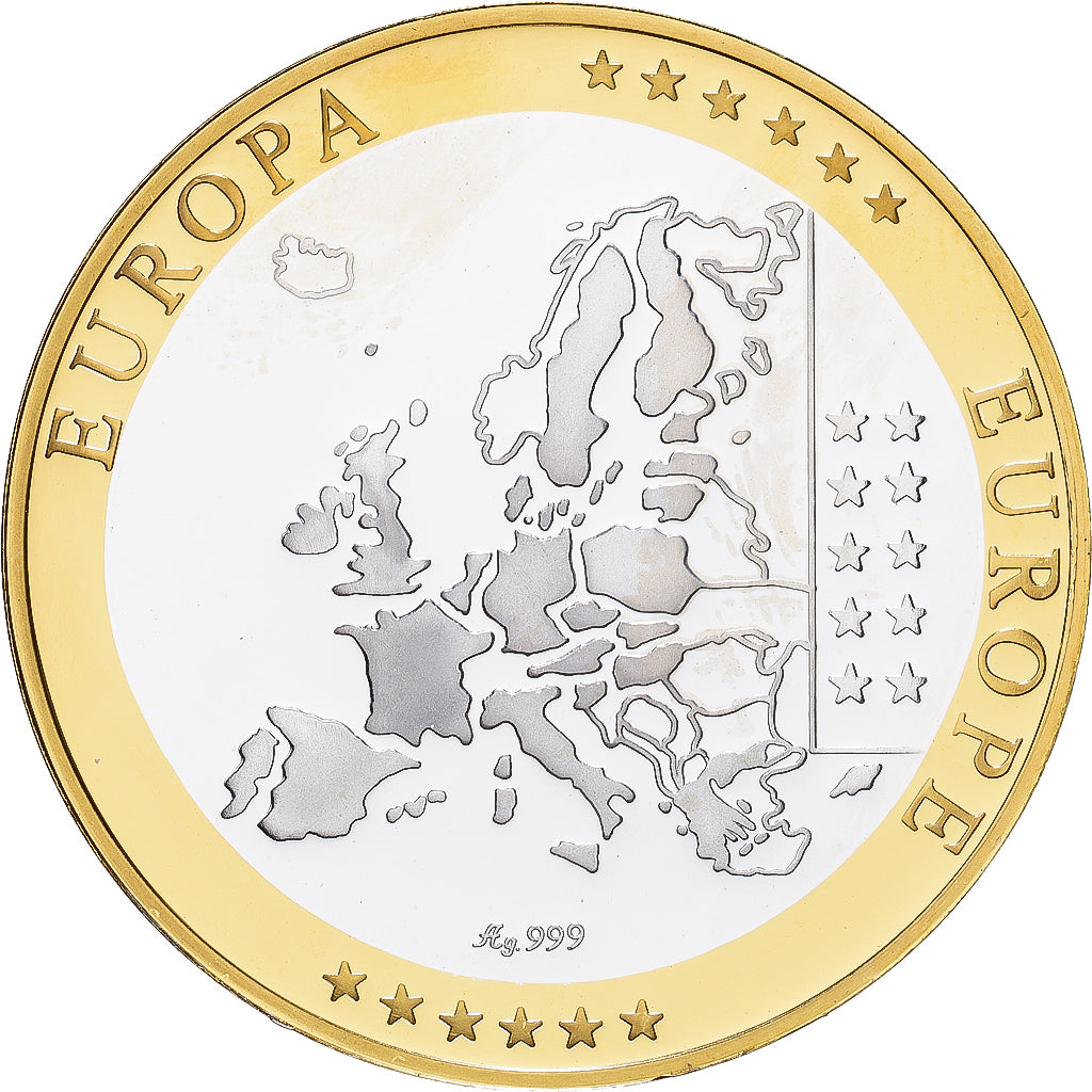 Grecia, medalla, Europa, Plata, FDC