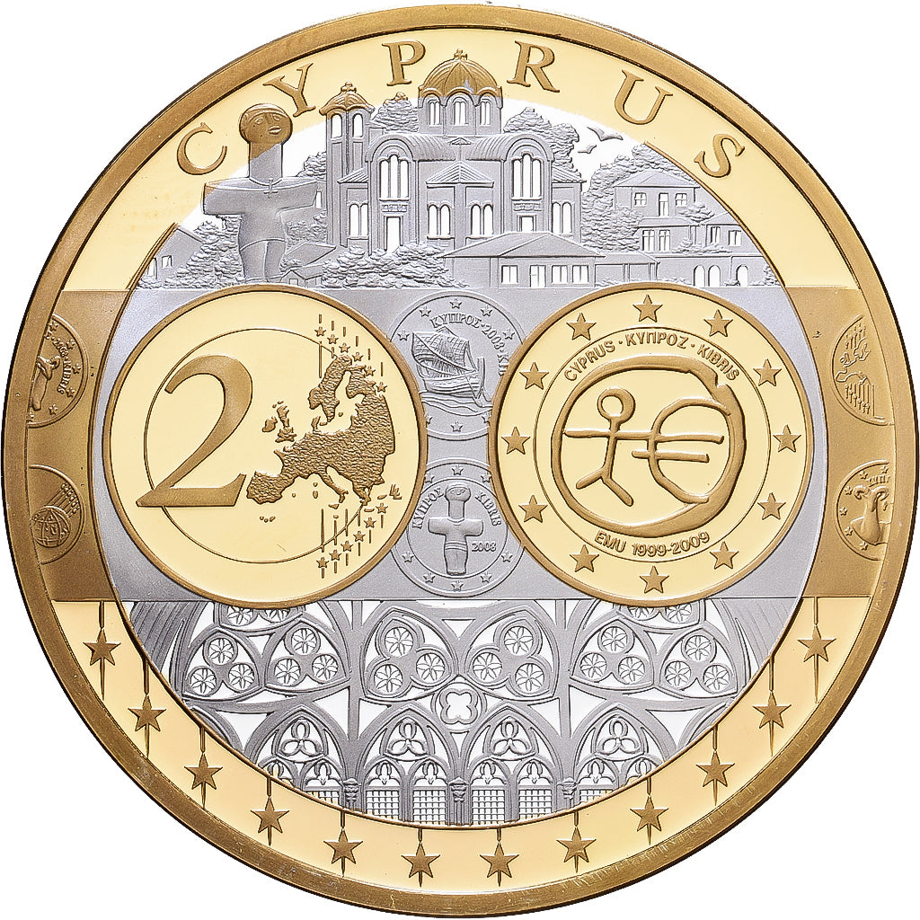 Cipro, medaglia, Europa, Argento, FDC