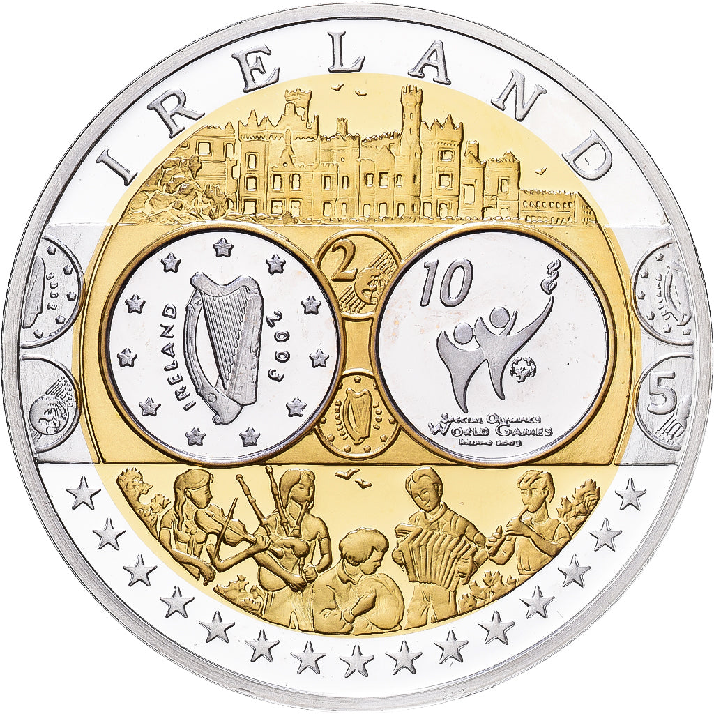 REPÚBLICA DA IRLANDA, medalha, Europa, Prata, MS(65-70)