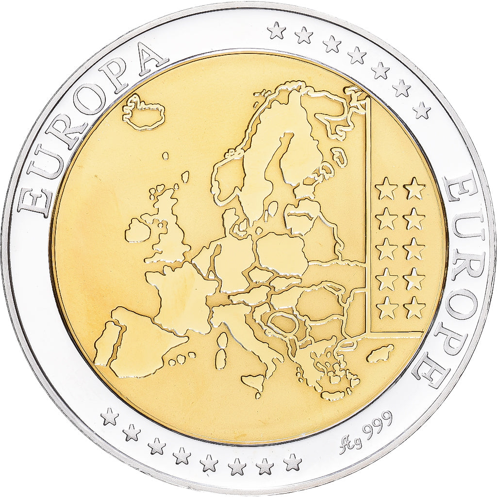 REPÚBLICA DA IRLANDA, medalha, Europa, Prata, MS(65-70)