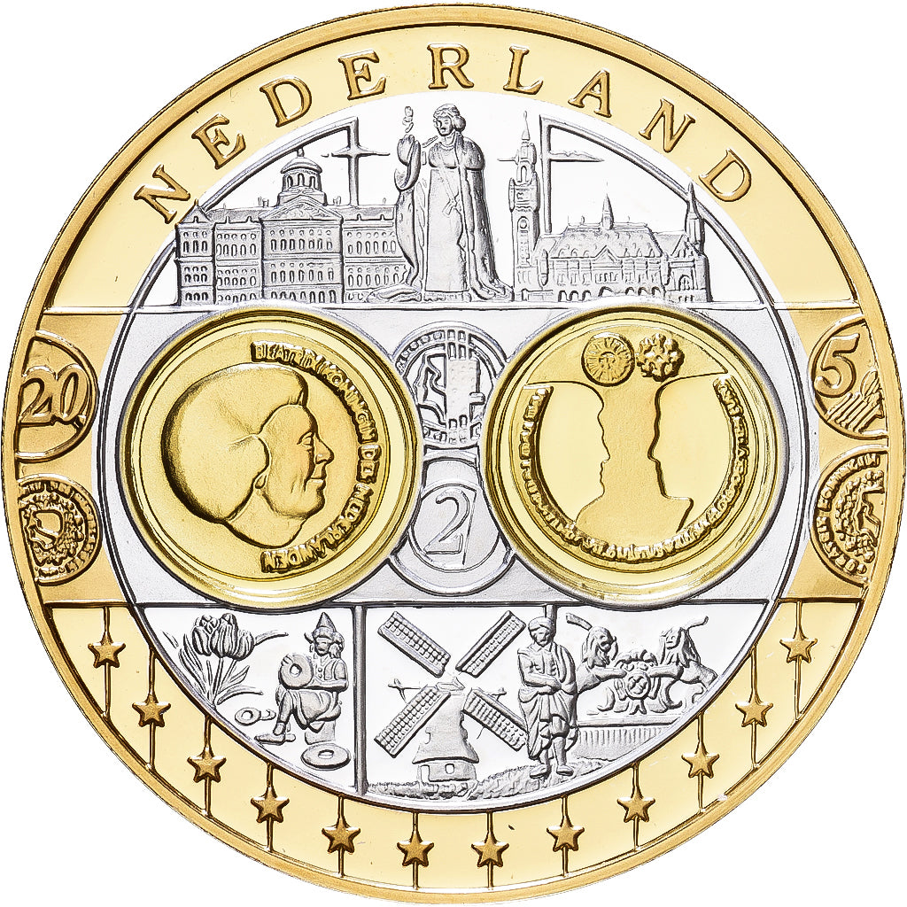 Pays-Bas, Médaille, Europa, Argent, FDC