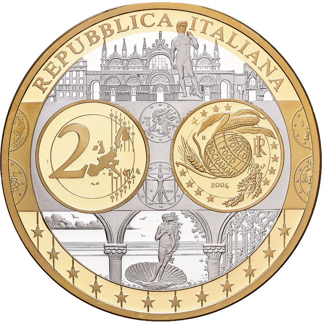 Italië, Medaille, Europa, Zilver, FDC